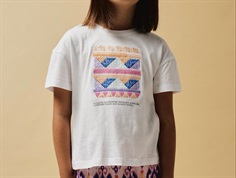 Name It bright white/silt green loose short t-shirt